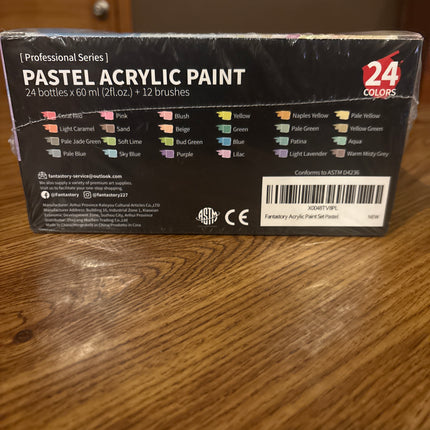 Pastel acrylic paints 24 colors