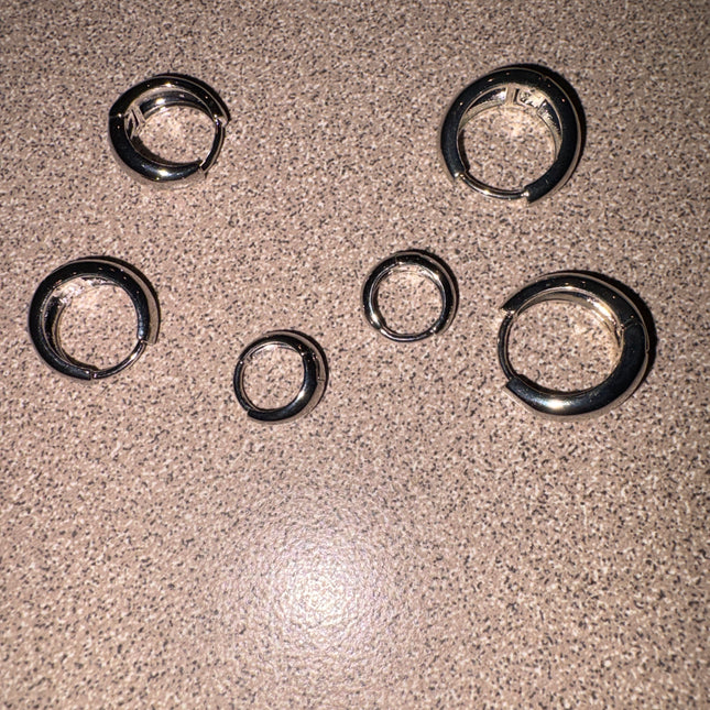 Loop earrings for pierced ears sold as a set