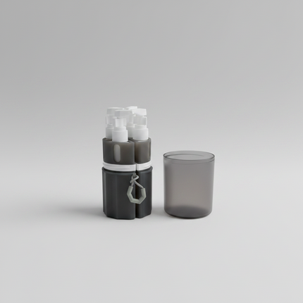 Four and one dispenser with suction cup