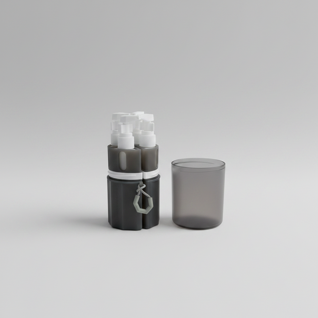 Four and one dispenser with suction cup