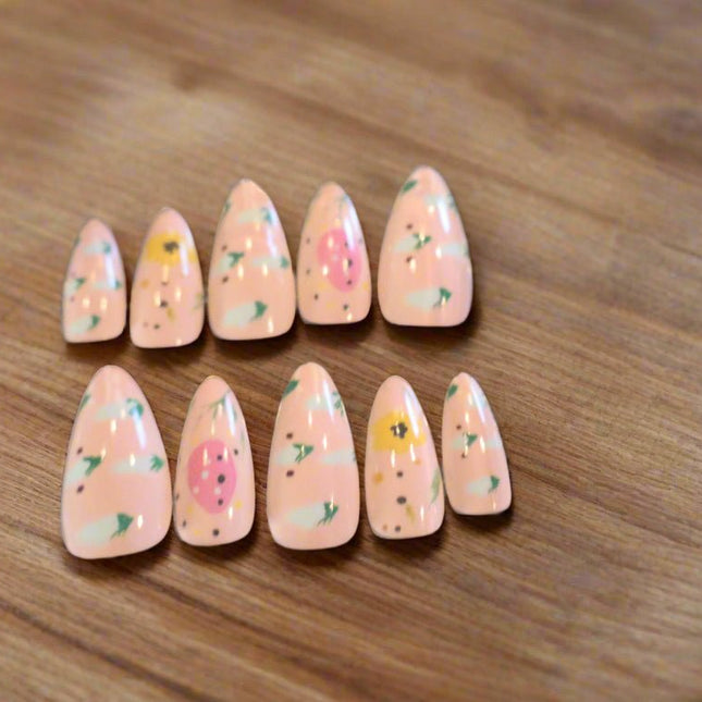 Effortless press - on nails pink - Tula Rose