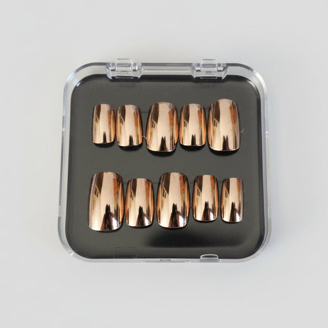 Metallic gold press on nails - Tula Rose