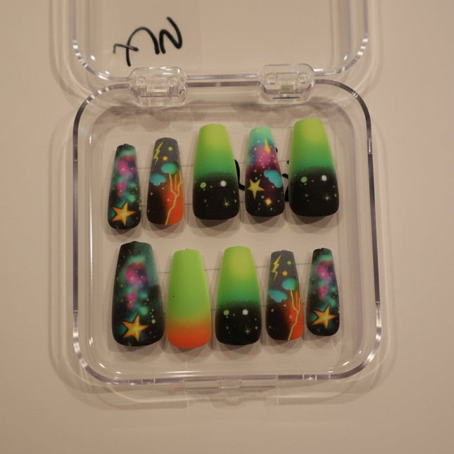 Neon press on nails - Tula Rose