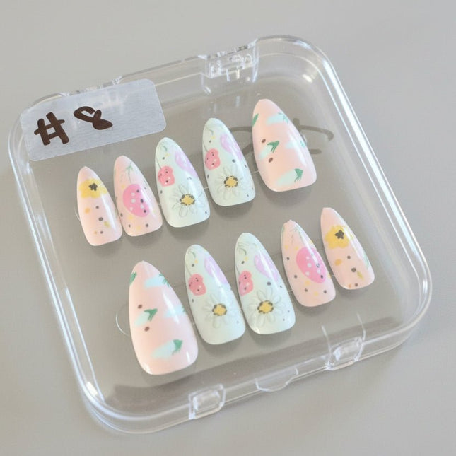 Pastel press on nails - Tula Rose