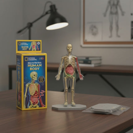 Glow in the dark human body.