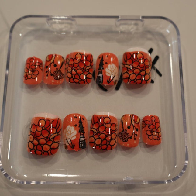 Red/Orange press on nails - Foostuff! Amazing Deals Every Day!